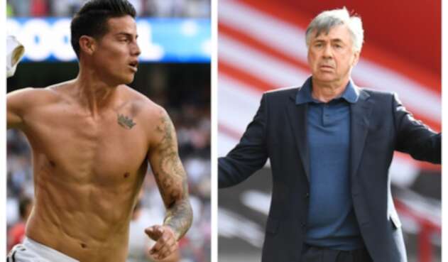 James Rodríguez y Carlo Ancelotti James Rodríguez y Carlo Ancelotti