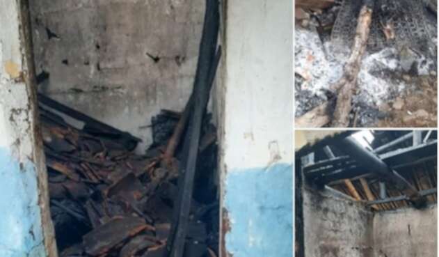 Parte de la estructura donde fue hallado el cuerpo, quedó destruida.