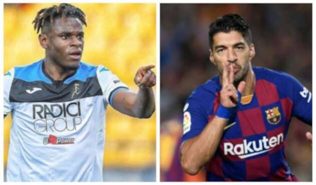 Duván Zapata y Luis Suárez