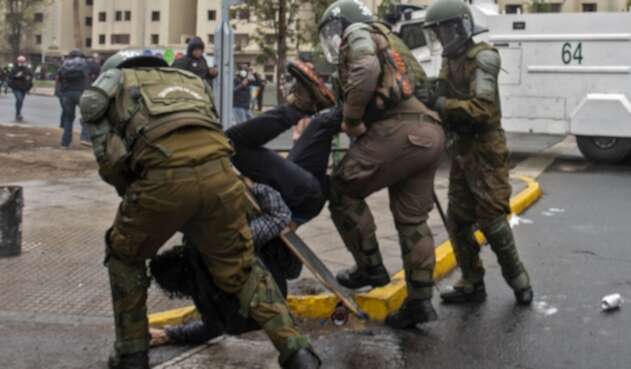 Carabineros en protestas en Chile, 25 de septiembre de 2020
