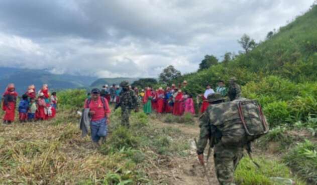 Ejército rescató el cuerpo de un indígena de Ituango que murió por una mina
