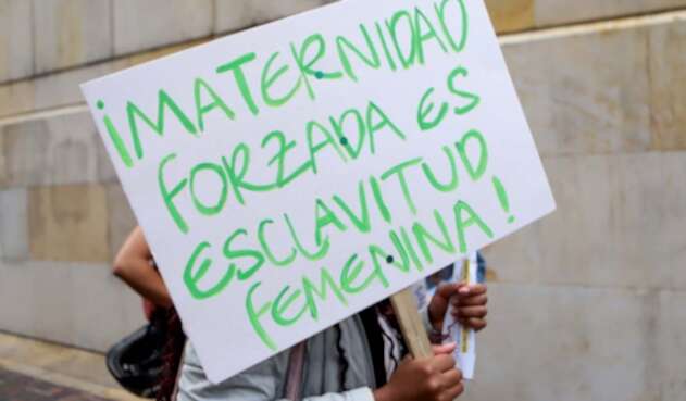 Protesta a favor del aborto en Colombia