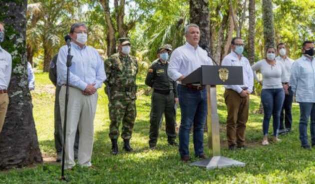 Presidente Iv{an Duque en Tibú