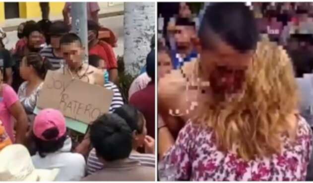 Presunto ladrón y su madre en México