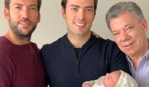 Martín, Esteban y Juan Manuel Santos con Mariano Martín, Esteban y Juan Manuel Santos con Mariano