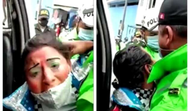 Payasos detenidos en Perú