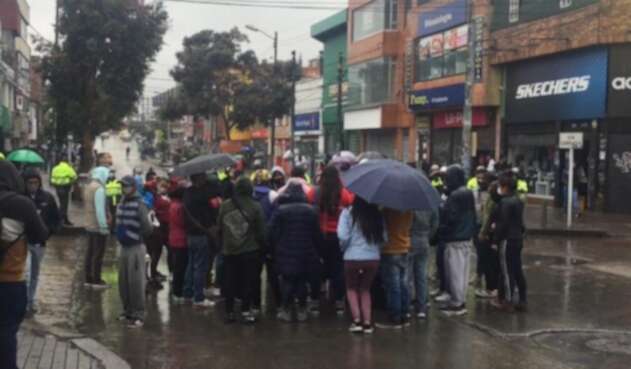 Protesta de comerciantes en el 20 de julio en Bogotá Protesta de comerciantes en el 20 de julio en Bogotá