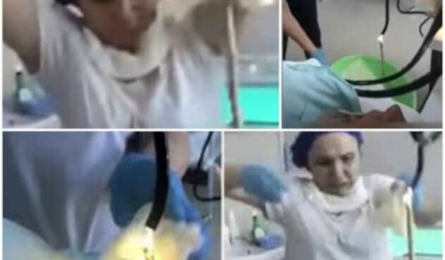 Serpiente dentro de una mujer