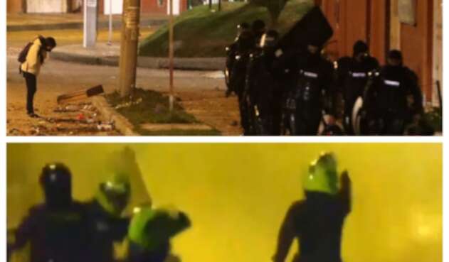 Policías disparan frente a CAI Verbenal en medio de protestas