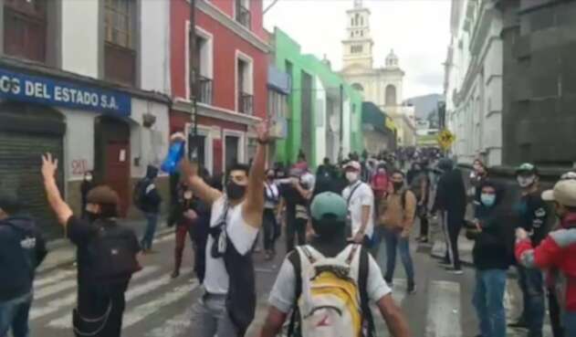 La sede centro de la Universidad de Nariño, fue escenario de algunos enfrentamientos