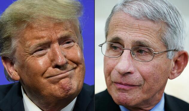 Trump y Anthony Fauci Trump y Anthony Fauci