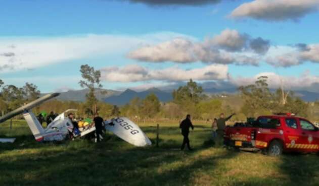 Avioneta accidentada en Ubaté (Cundinamarca)