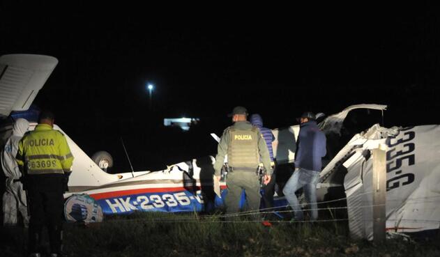 Avioneta accidentada en Ubaté (Cundinamarca)