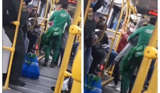 Baile en Transmilenio