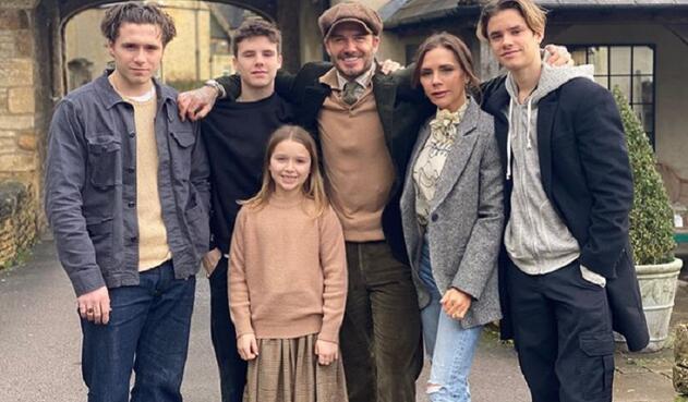 David Beckham y su familia David Beckham y su familia