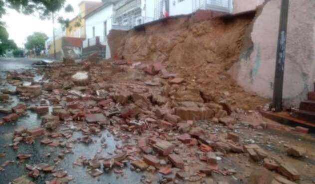 Deslizamiento de tierra en el barrio La Cabrera en Cúcuta