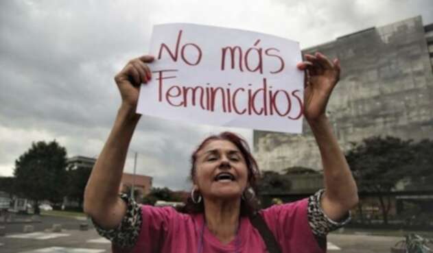 Protesta en contra de los feminicidios en el país.