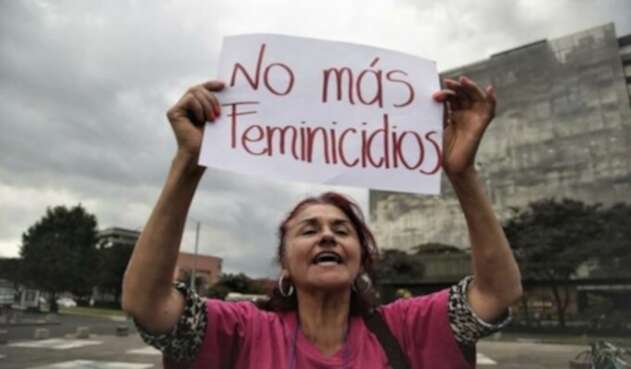 Protesta en contra de los feminicidios en el país.