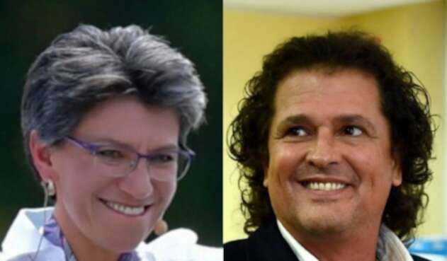 La alcaldesa Claudia López y Carlos Vives La alcaldesa Claudia López y Carlos Vives