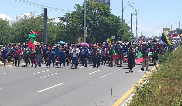Minga indígna en Cali Minga indígna en Cali