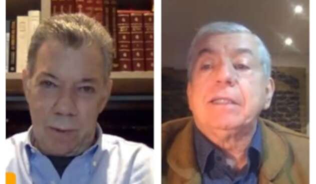 Juan Manuel Santos y César Gaviria en foro sobre la guerra contra las drogas.