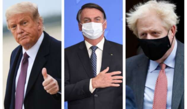 Trump, Bolsonaro y Boris Johnson