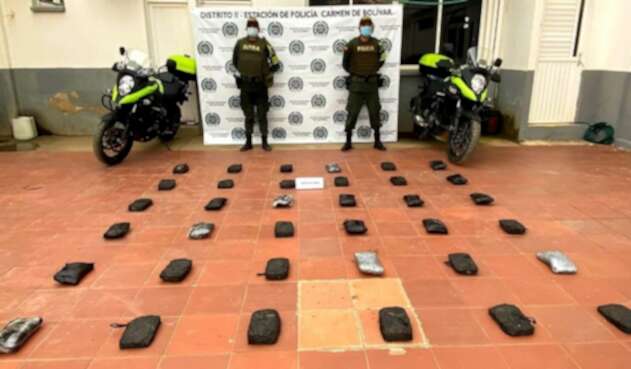 cargamento de droga en Bolívar