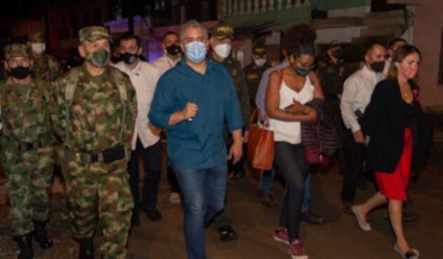 Presidente Iván Duque recorre las calles de Quibdó, capital del Chocó.