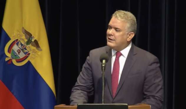 Presidente hablando de masacres
