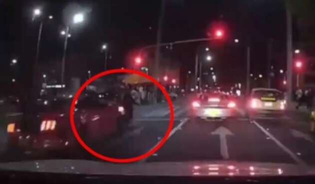 Motociclista arrollado en la calle 85, norte de Bogotá