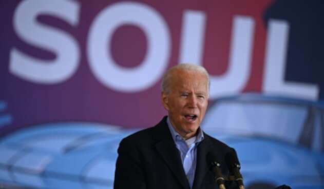 Joe Biden en acto de campaña en Ohio