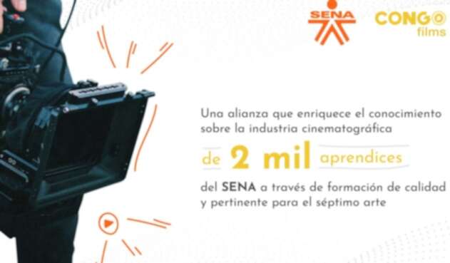 Imagen comercial SENA y Congo Films El SENA tiene aliados en el sector audiovisual con los que implementa la política de economía naranja.