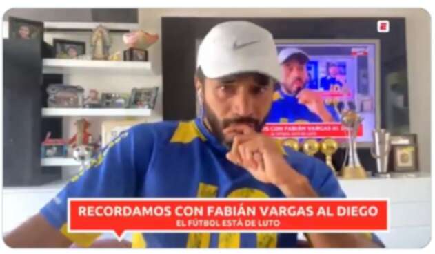 Fabián Vargas y su llanto por la muerte de Diego Maradona Fabián Vargas y su llanto por la muerte de Diego Maradona