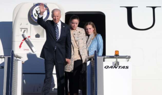 Naomi y Finnegan junto a su abuelo Joe Biden