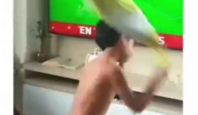Reacción de niño tras derrota de Colombia