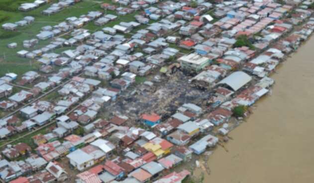 Panorámica incendio Riosucio, Chocó