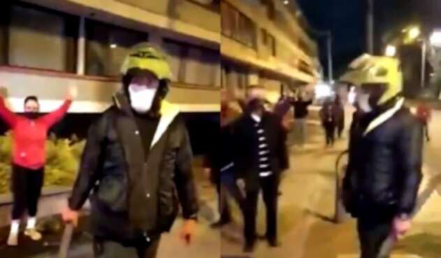 Policía que golpeó con palo a manifestantes el 9S en Bogotá fue capturado