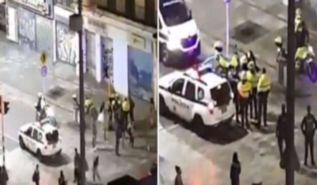 ¿Policías en Bogotá sometieron con taser a un hombre en Halloween?