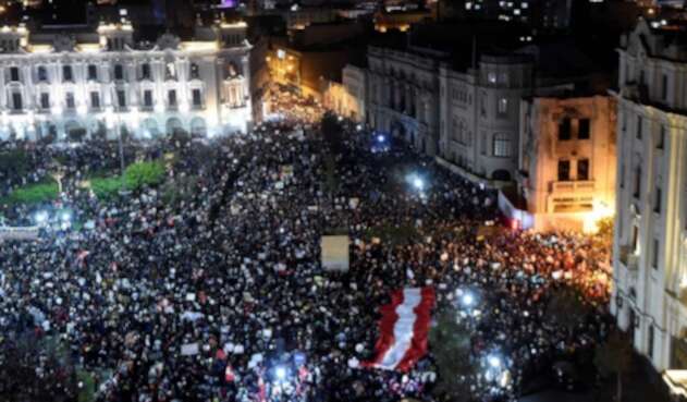 Protestas en Lima, Perú, contra Merino