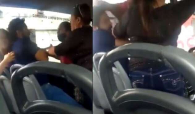 Estaba en el bus con su novia pero se encontró a su esposa y su suegra