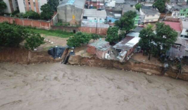 Sector de San Rafael en Cúcuta afectado por lluvias