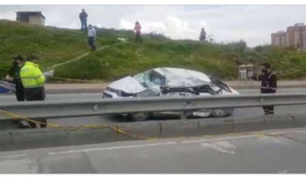 Accidente de carro en sur de Bogotá