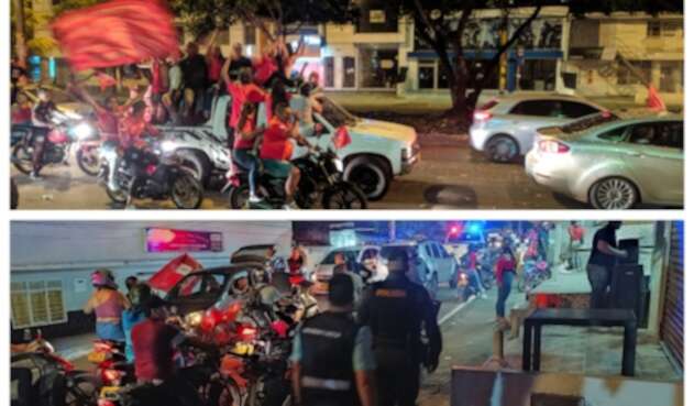 Hinchas de América de Cali celebran estrella 15 en las calles pese a la pandemia