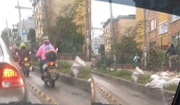 Motociclistas andan por ciclorutas y ciclistas por los andenes en Bogotá