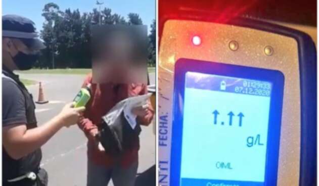 Conductor borracho ‘descompuso’ el medidor de alcoholemia con su aliento