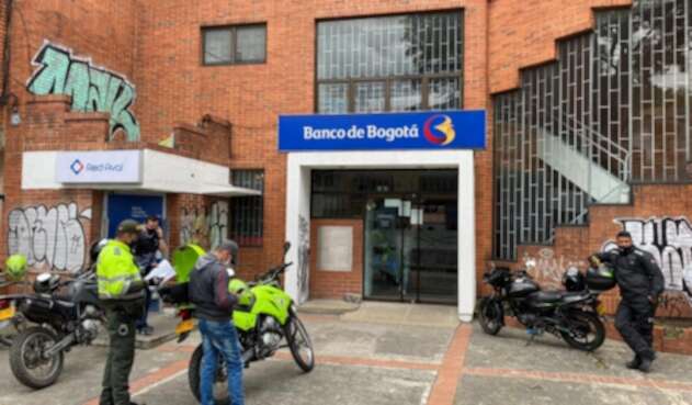 Robo en sucursal bancaria en Bogotá