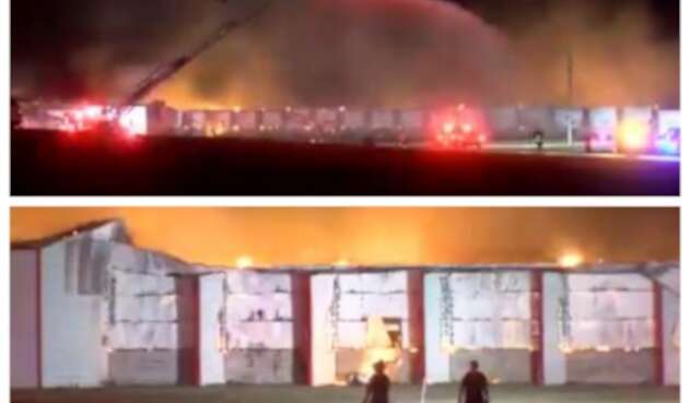 Incendio en granja de Florida