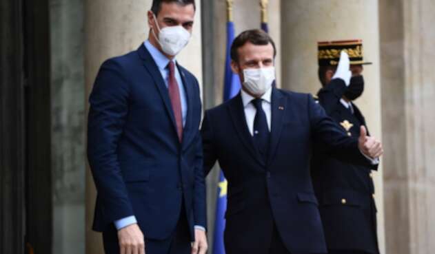 Presidente francés, Emmanuel Macron, y Pedro Sánchez, del gobierno español Presidente francés, Emmanuel Macron, y Pedro Sánchez, del gobierno español