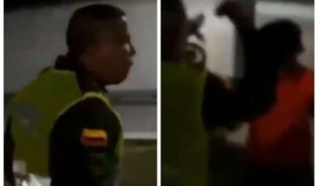 Policía insulta a mujer en Barranquilla