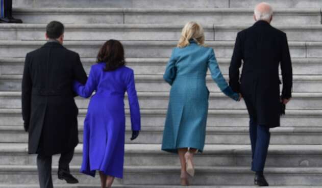Joe Biden llega al Capitolio de EE.UU. para su posesión
